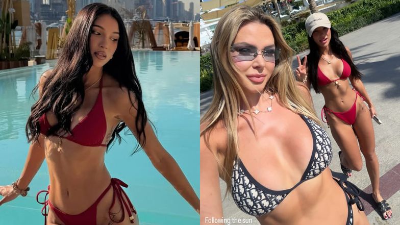 Odziane w bikini Natsu i Ola Ciupa relacjonują dubajski wywczas
