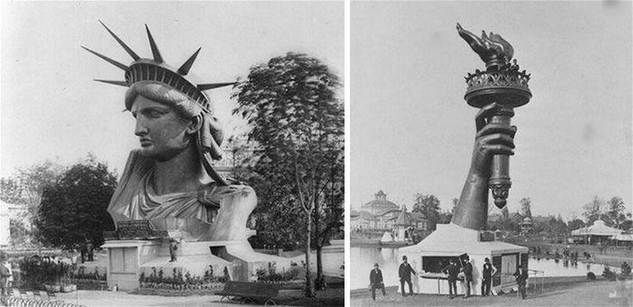 Rozczłonkowana Statua Wolności na wystawie we Francji.