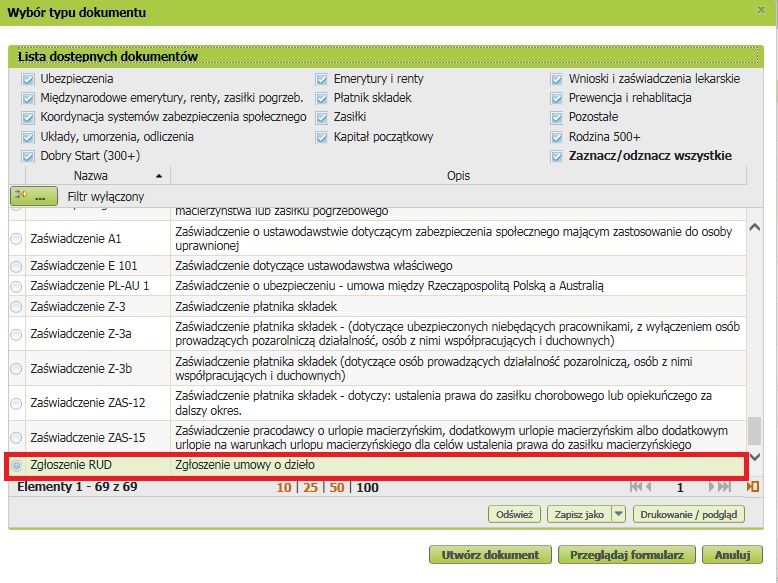 formularz rud zus jak wypełnić instrukcja