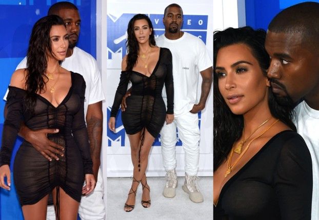 Kanye West i biust Kim Kardashian na gali MTV (ZDJĘCIA)