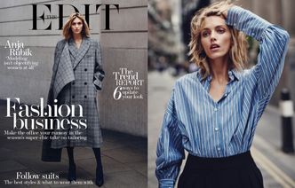 Anja Rubik w stylizacjach na "modną bizneswoman"