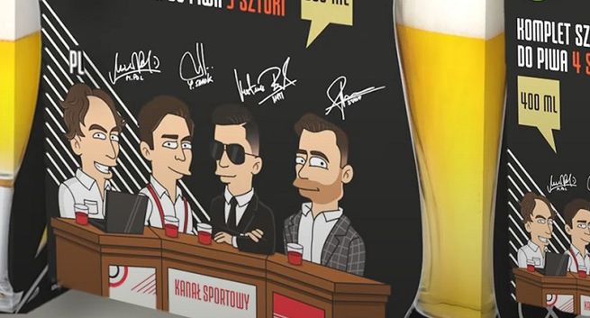 W Biedronce produkty od Kanału Sportowego, na początek szklanki do piwa