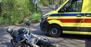 Mazowieckie. Zderzenie auta z motocyklistą. Dwie osoby są ranne