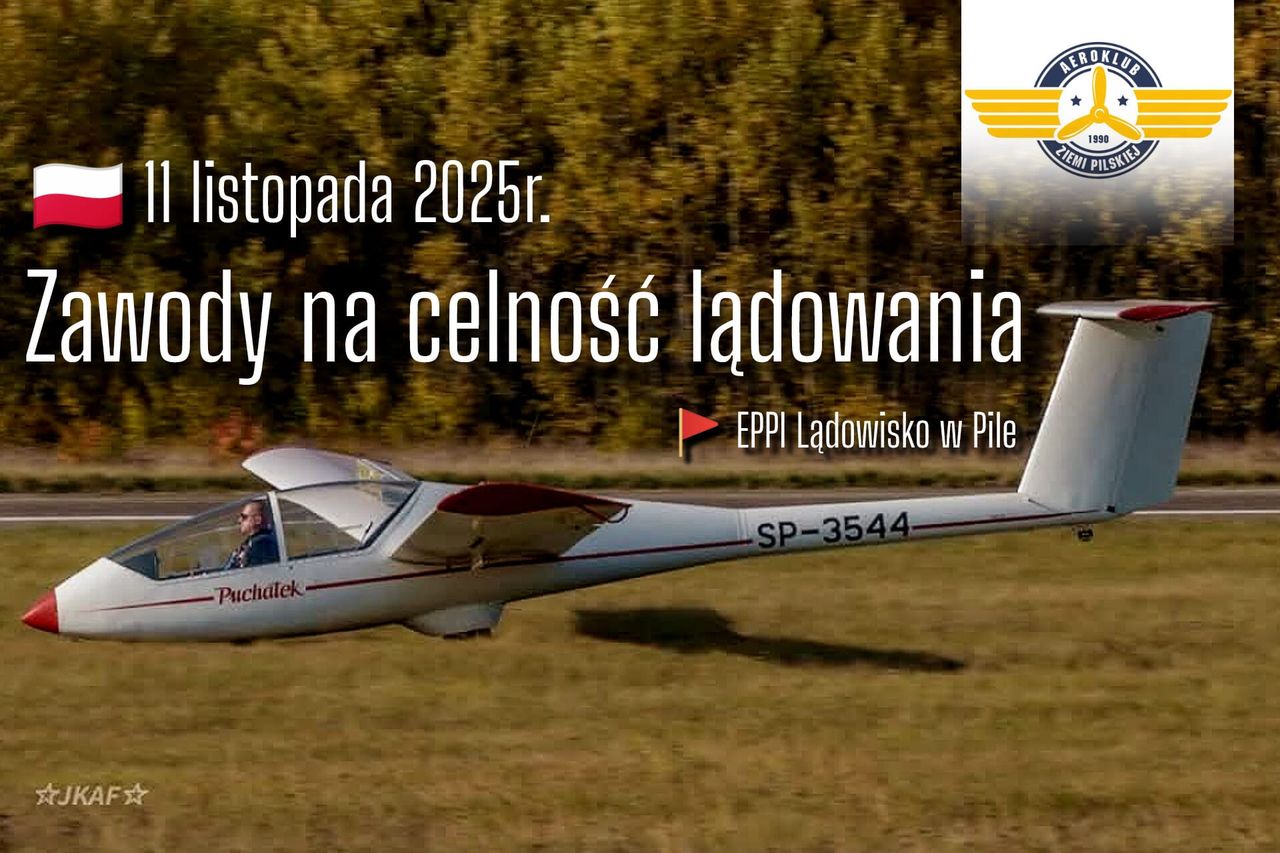Szybowce nad Piłą – zawody o celność lądowania w Święto Niepodległości