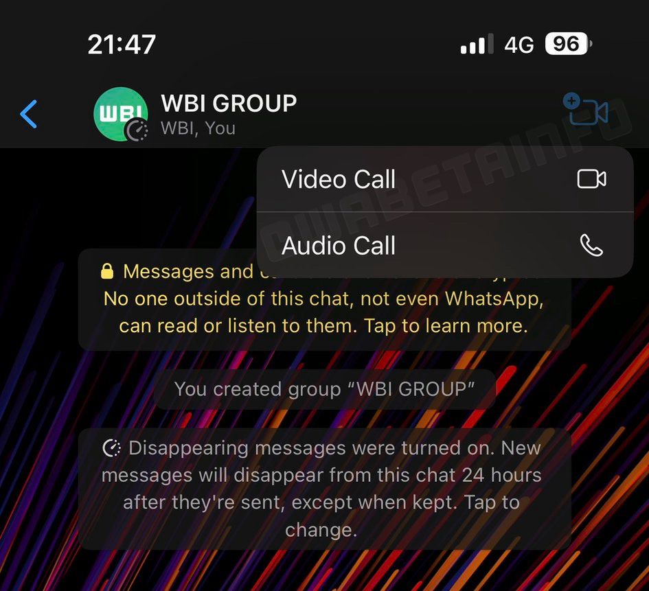 Opcje połączeń zostały umieszczone w nowym menu