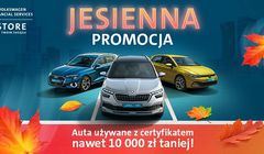 Volkswagen Financial Services Store reklamuje jesienną promocję na zakup aut
