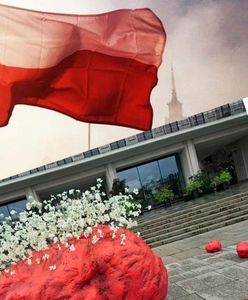 "Mózg" z kwiatami w centrum miasta. "Symbolizuje ruiny Powstańczej Warszawy"