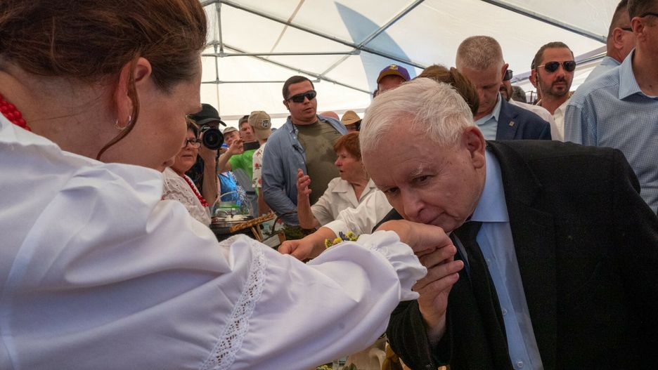 Jarosław Kaczyński na pikniku w Woli Rzędzińskiej