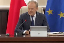 Donald Tuks na posiedzeniu rządu