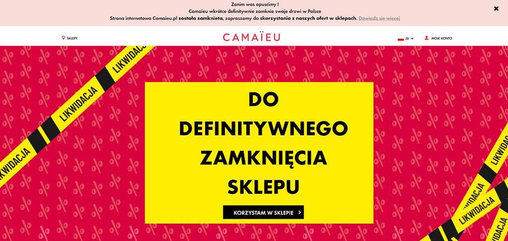 Warszawa. Sieć Camaïeu znika z Polski. W sklepach trwają wyprzedaże