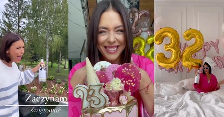 Klaudia Halejcio świętuje swoje 32. urodziny: poranny łyk szampana, okazałe bukiety i fryzjer (ZDJĘCIA)