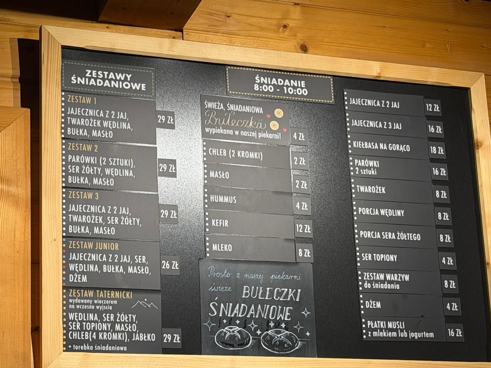 Menu w schronisku