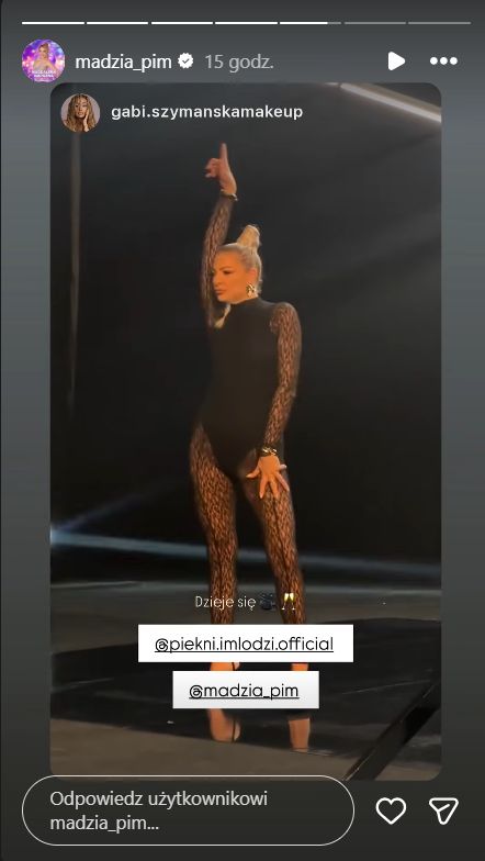 Magdalena Narożna w wyjątkowej kreacji na planie teledysku