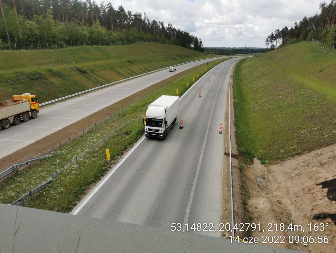 Budowa drogi ekspresowej S7 na odcinkach: Napierki - Mława oraz Pieńki - Płońsk, stan na czerwiec 2022