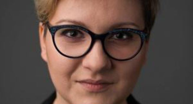 Anna Piekutowska prowadzącą niedzielnego „Poranka Radia TOK FM”