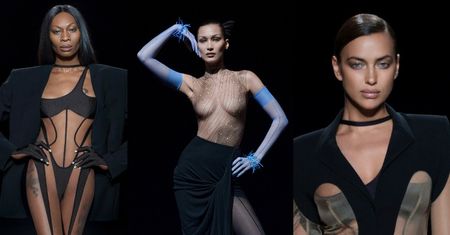 Pokaz Mugler 2021: teatralna Bella Hadid, uwodzicielska Irina Shayk i ostra jak brzytwa Dominique Jackson z serialu "Pose" (ZDJĘCIA)