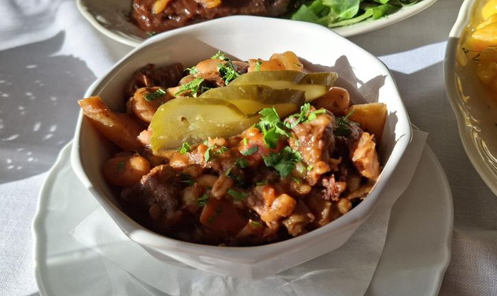 Czulent z wołowiną