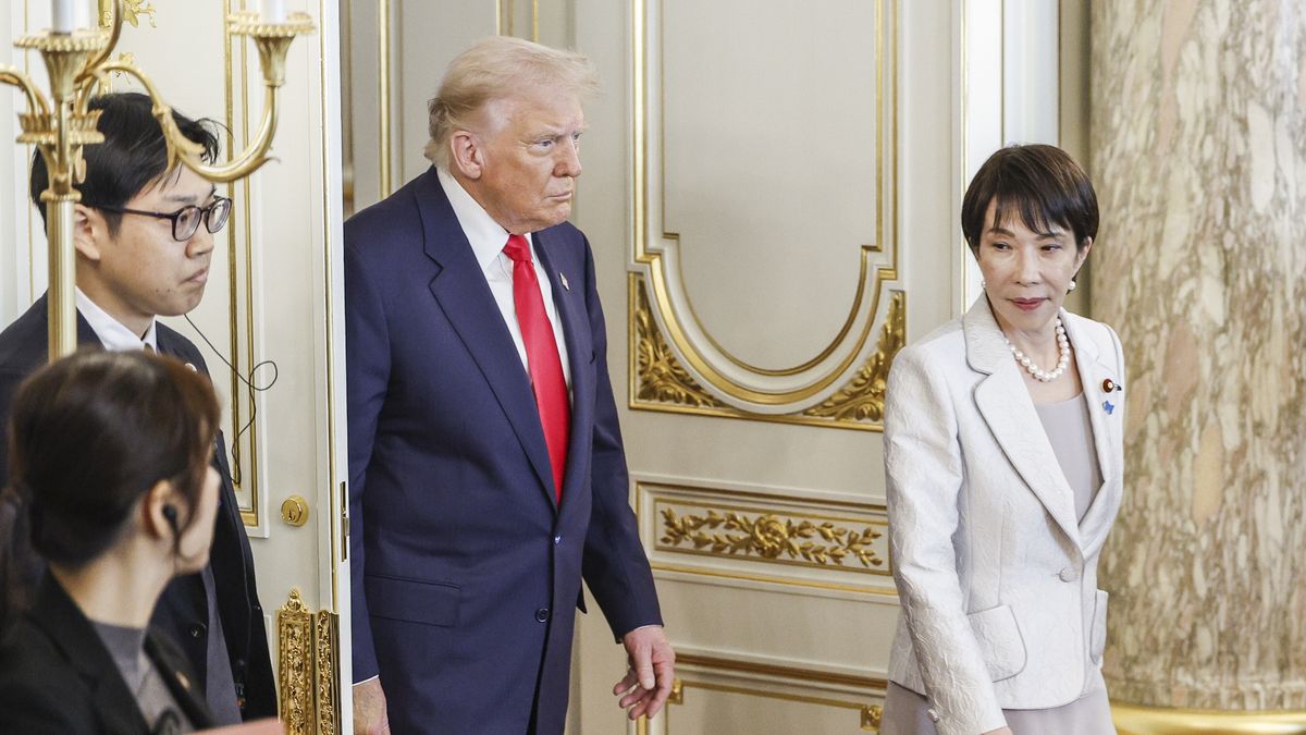 Prezydent USA Donald Trump i premier Japonii Sanae Takaichi 