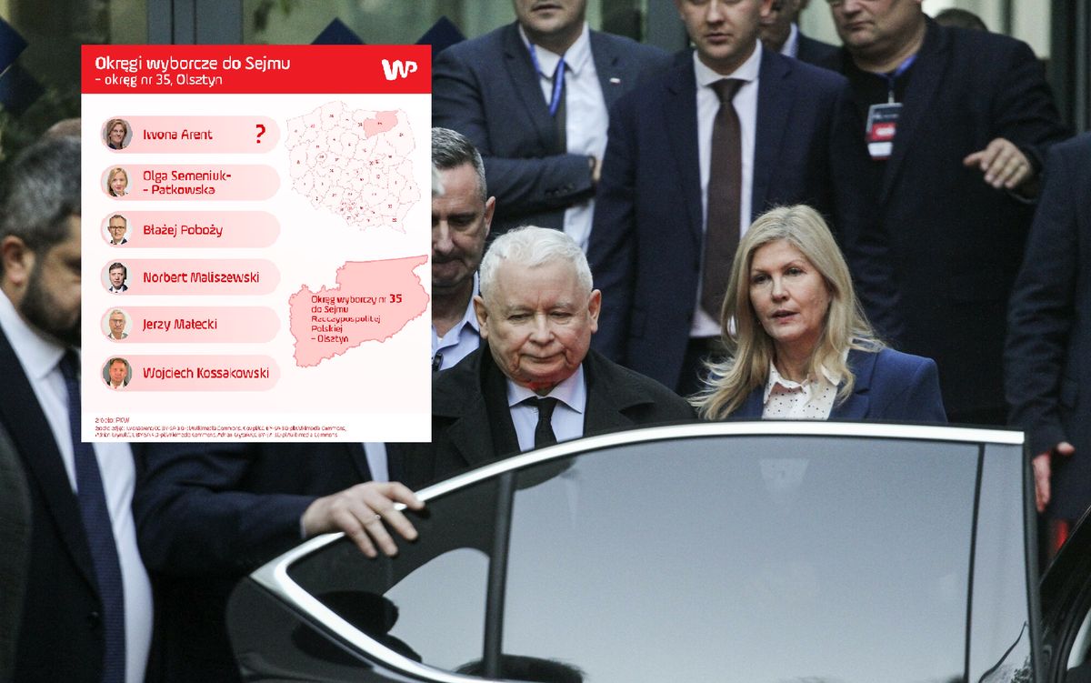 Jarosław Kaczyński i Iwona Arent