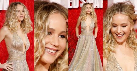 Jennifer Lawrence z dekoltem do pępka na czerwonym dywanie