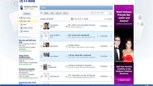 MySpace uruchamia pocztę elektroniczną 1