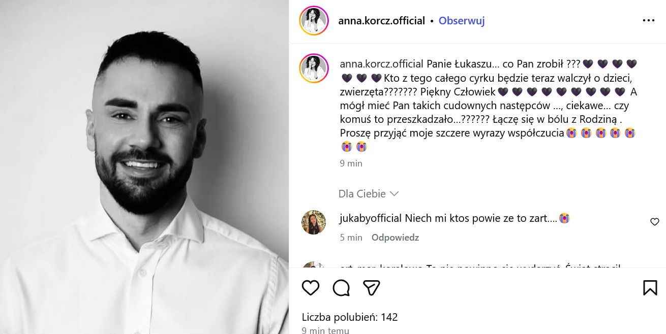 Anna Korcz pożegnała Łukasza Litewkę 