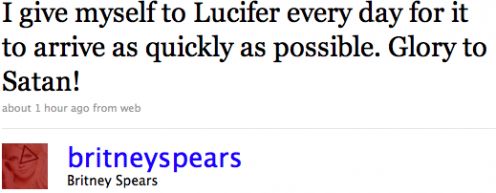 Satanistka Britney straszy na Twitterze 3