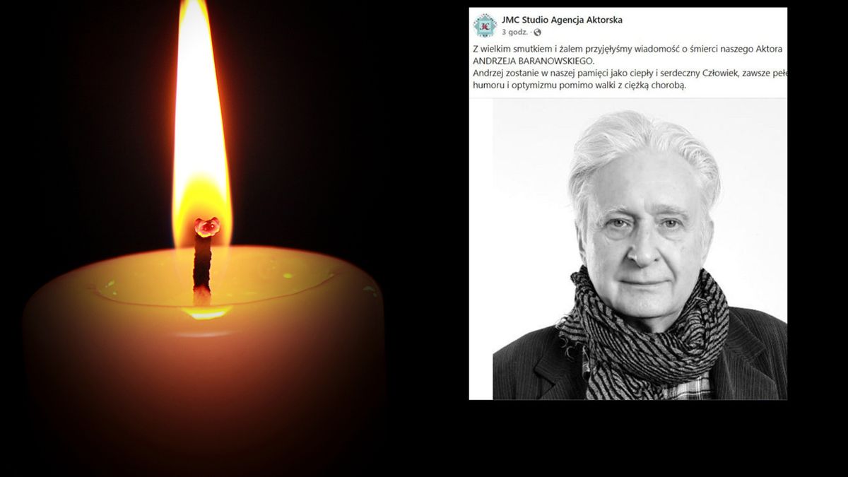 Nie żyje Andrzej Baranowski. Aktor znany z "M jak miłość"
