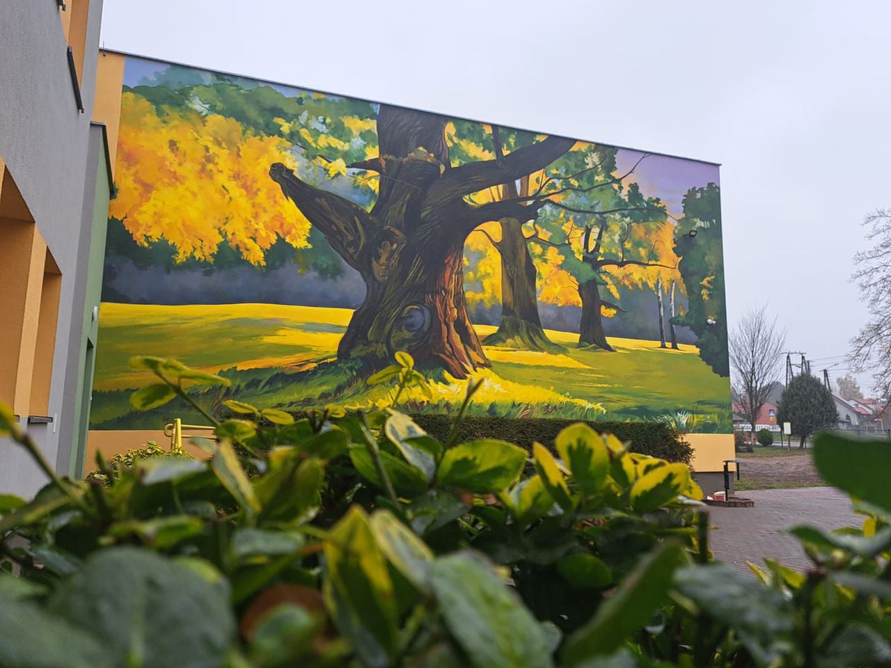 Nowy mural w Rogalinku: Hołd dla przyrody i dziedzictwa lokalnego