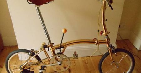 Złoty rower do kupienia na eBay'u
