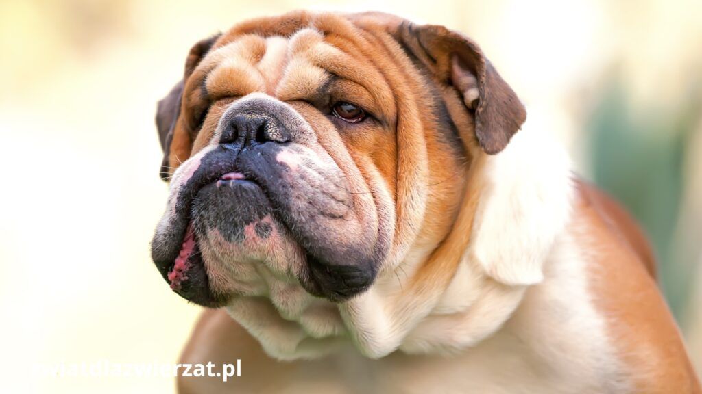 buldog angielski fałdy pyszczek