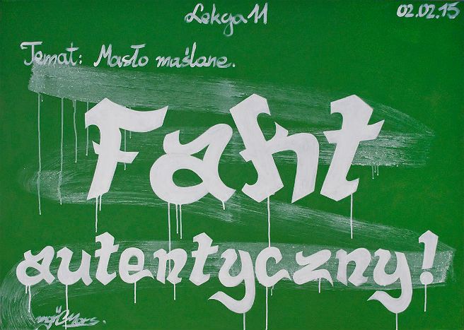 Uliczna lekcja języka polskiego - niezwykłe graffiti w Nowym Sączu