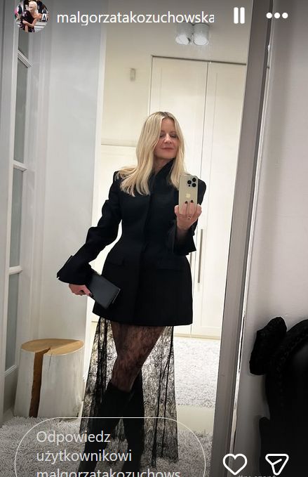 Małgorzata Kożuchowska w "nagiej" spódnicy