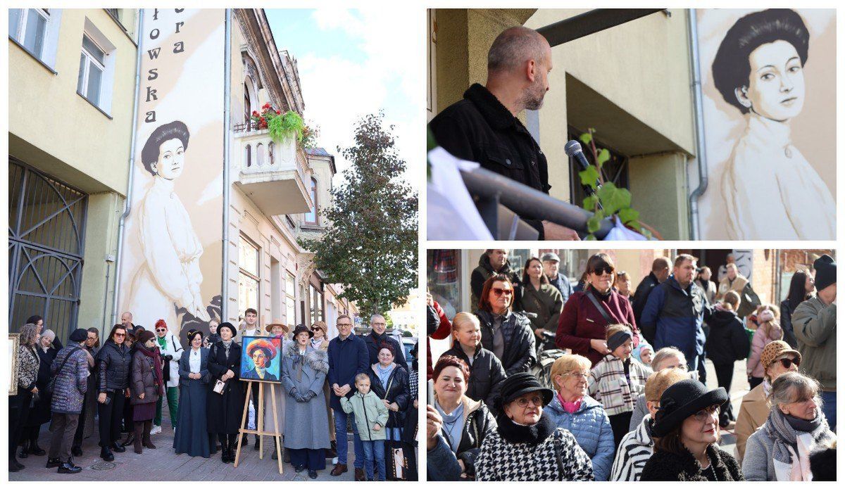 Pleszew: Miasto ma nowy mural! "Wieloformatowa" kobieta w wielkim formacie. Taka właśnie była Dora Mukułowska