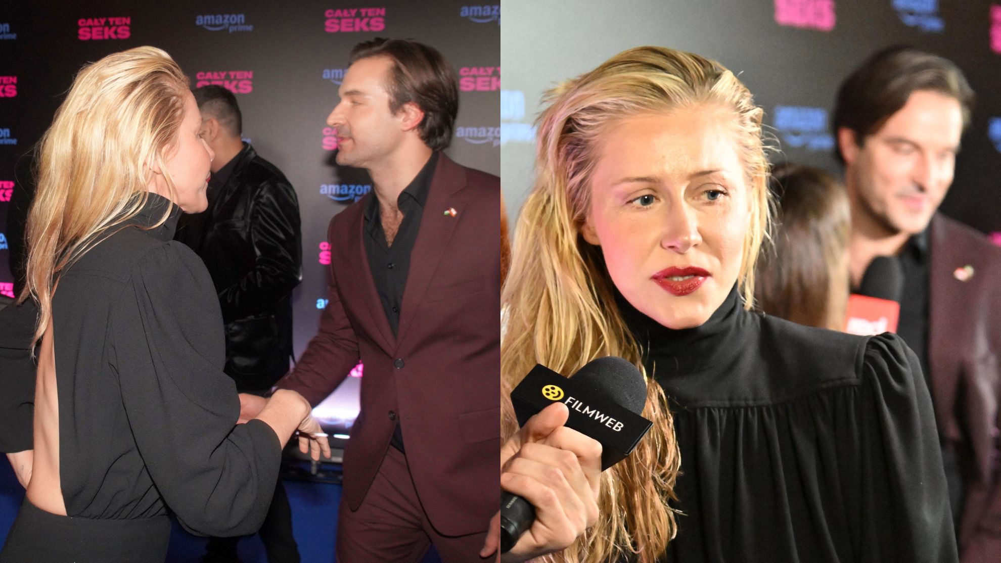 Katarzyna Warnke i Piotr Stramowski na premierze