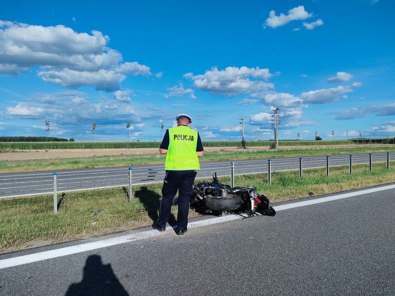 Motocyklista zginął w wypadku na obwodnicy Jarocina