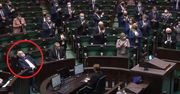 Sejm. Janusz Korwin-Mikke zasnął podczas przemówienia Mateusza Morawieckiego?