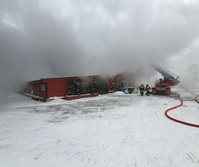 Łódź. Pożar hali z podpałką do grilla przy Zbąszyńskiej