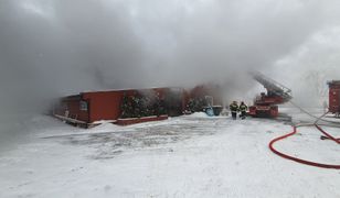 Łódź. Pożar hali z podpałką do grilla przy Zbąszyńskiej