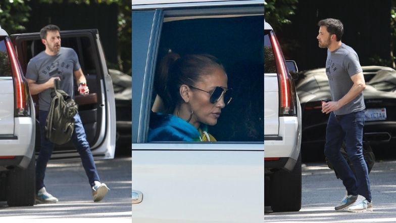 Ben Affleck wysiada z samochodu Jennifer Lopez