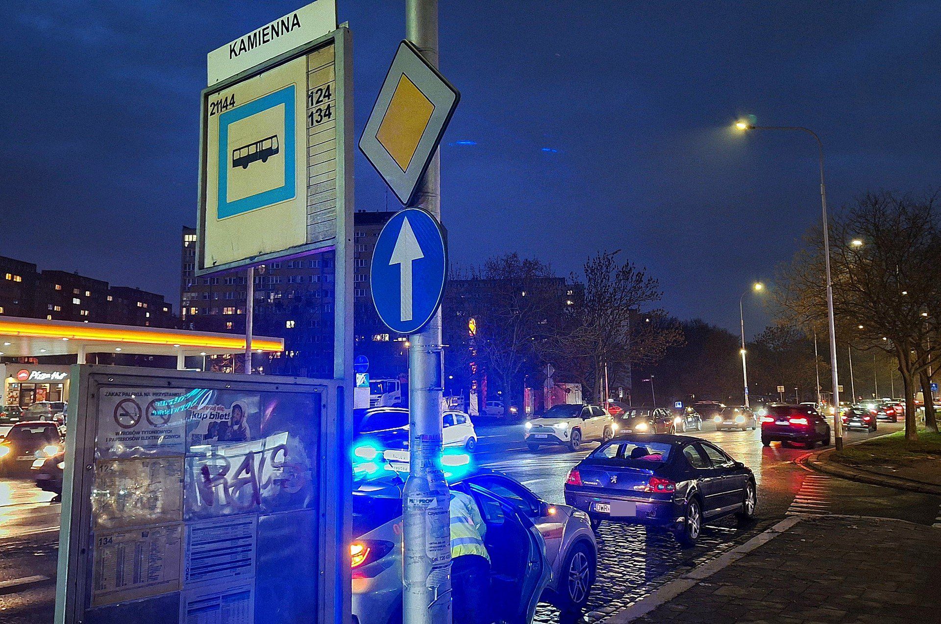 Wypadek z udziałem autobusu MPK Wrocław