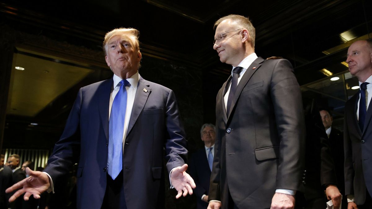 Archiwum zagraniczne East News 2024-04
Republican presidential candidate former President Donald Trump speaks as he meets with Poland's President Andrzej Duda at Trump Tower in New York, Wednesday, April 17, 2024. (AP Photo/Stefan Jeremiah
Stefan Jeremiah