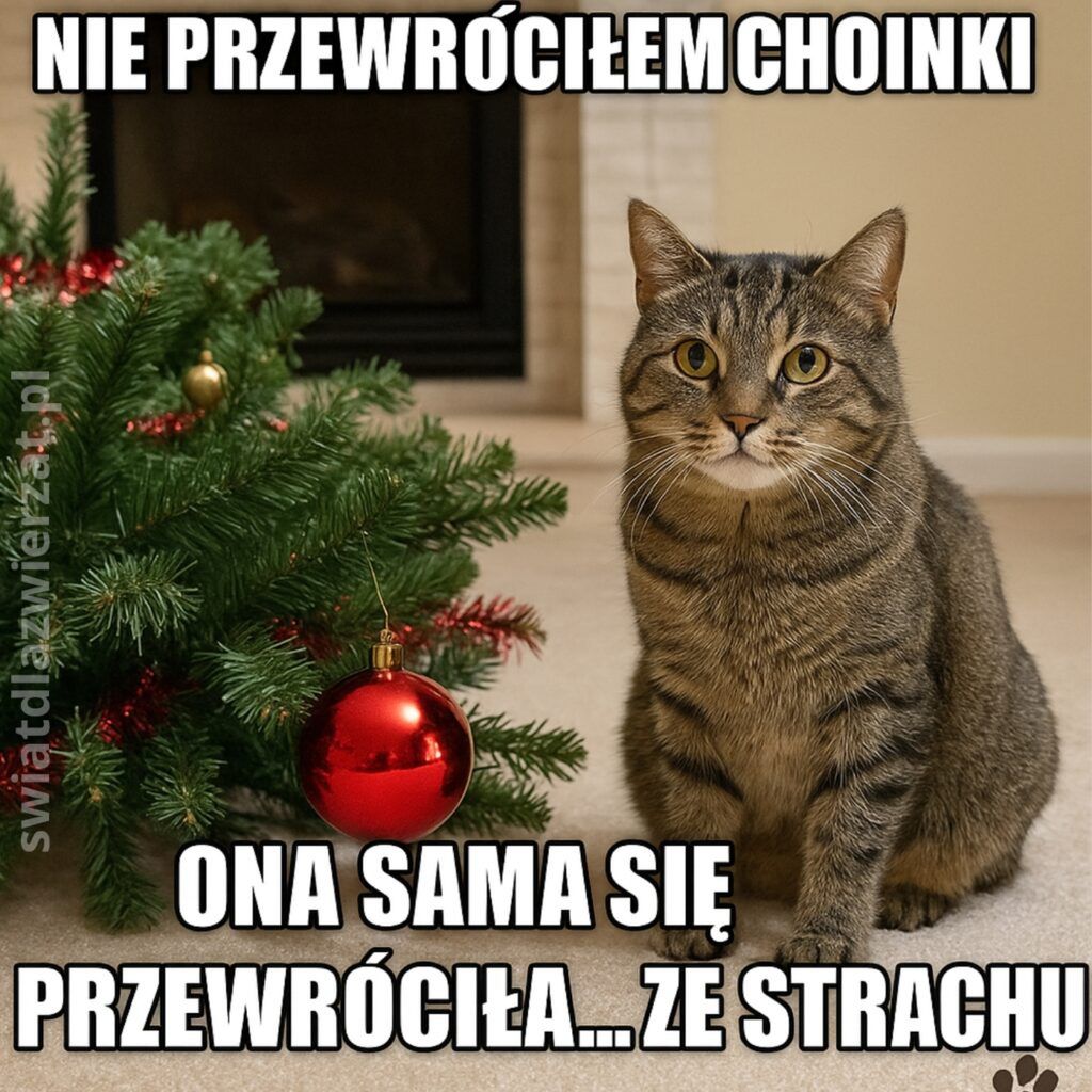 mem kot choinka boże narodzenie