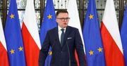Limuzyna z Hołownią pędziła na sygnałach. Marszałek jechał na wiec