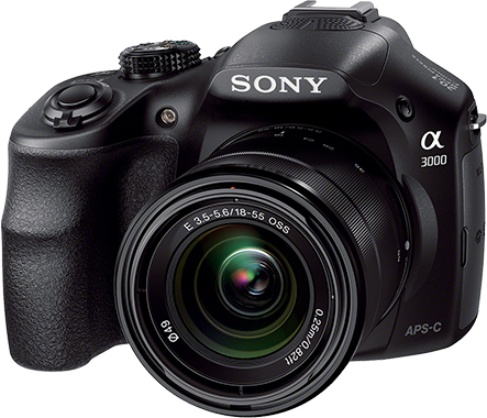 Sony Alpha a3000 jest dość prosty i ergonomiczny, a z przodu obudowy znajduje się głęboki uchwyt