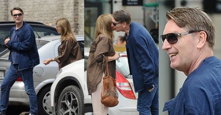 Radosny Tomasz Lis spaceruje z tajemniczą nieznajomą, po czym daje jej buziaka na pożegnanie (ZDJĘCIA)