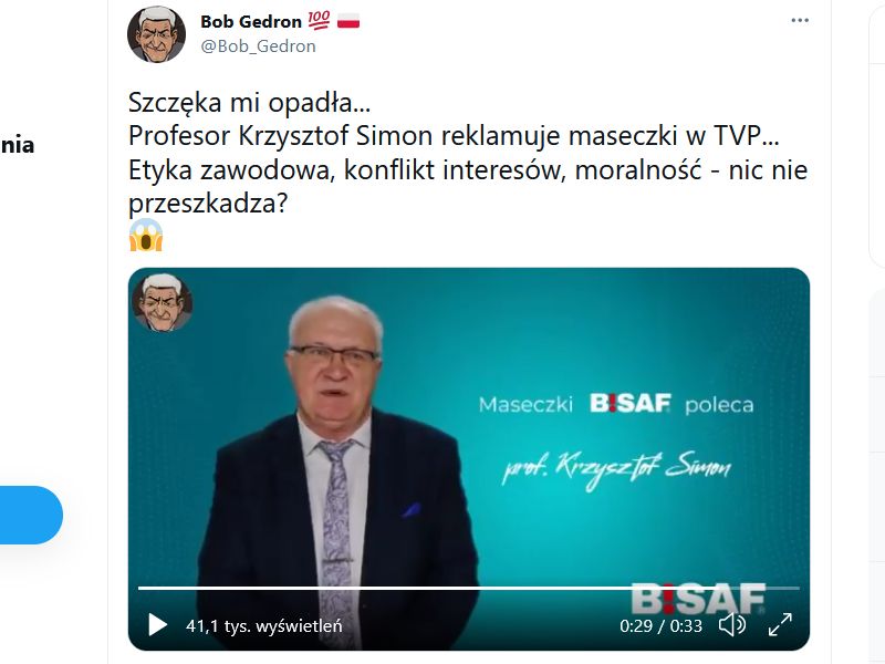 Reklama z udziałem prof. Krzysztofa Simona