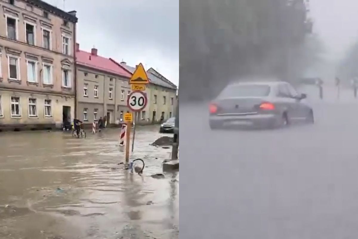 Przerwany wał, zalane drogi, zamknięty most. Południe Polski walczy z ulewami