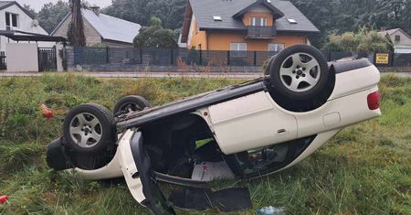 Kolejne zdarzenie drogowe - kierowcy nie dostosowują jazdy do warunków atmosferycznych