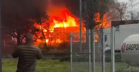 Olbrzymi pożar na stacji Poznań Górczyn